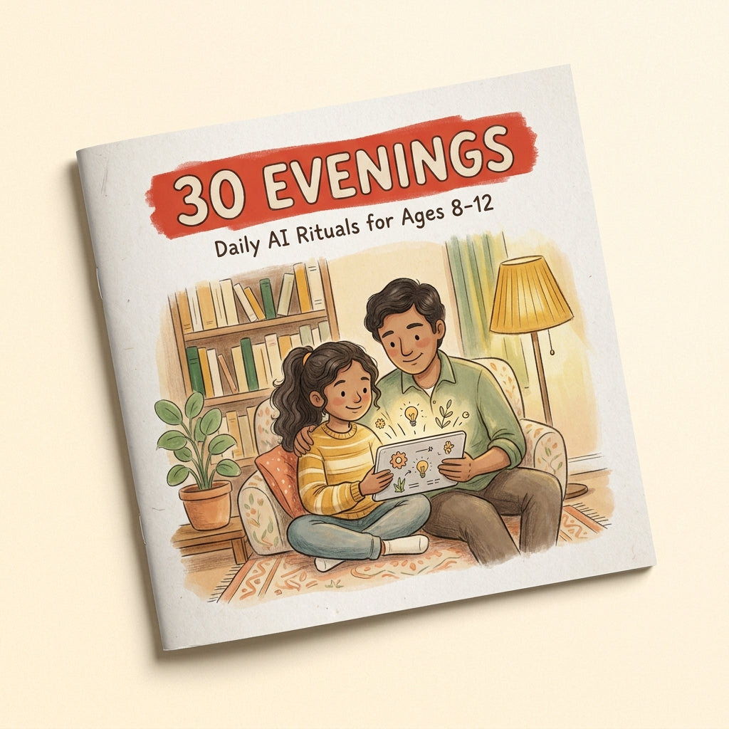 30 Evenings — Daily AI Rituals for Ages 8–12 — PDF cover mockup