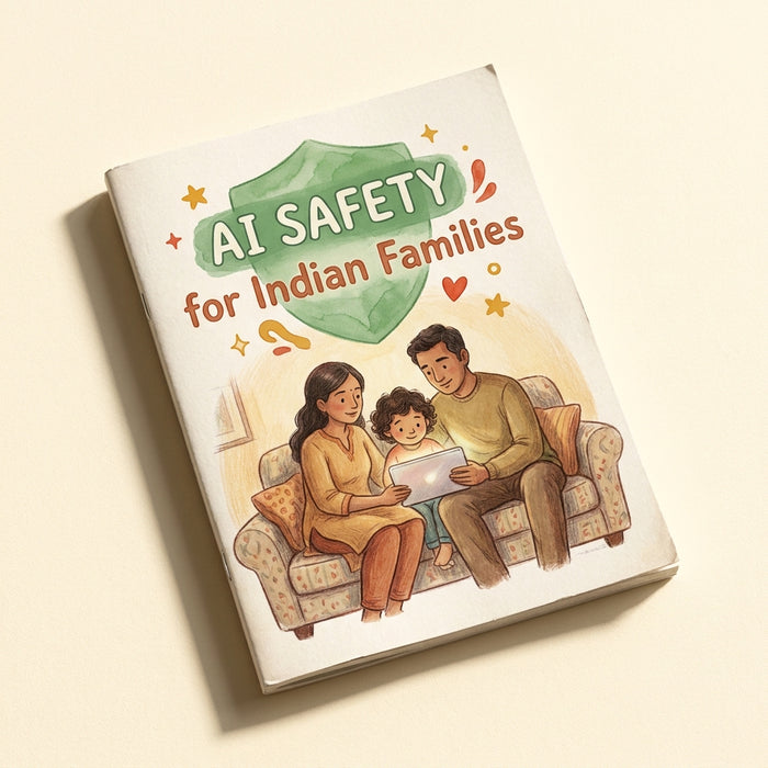 AI Safety for Indian Families — PDF cover mockup