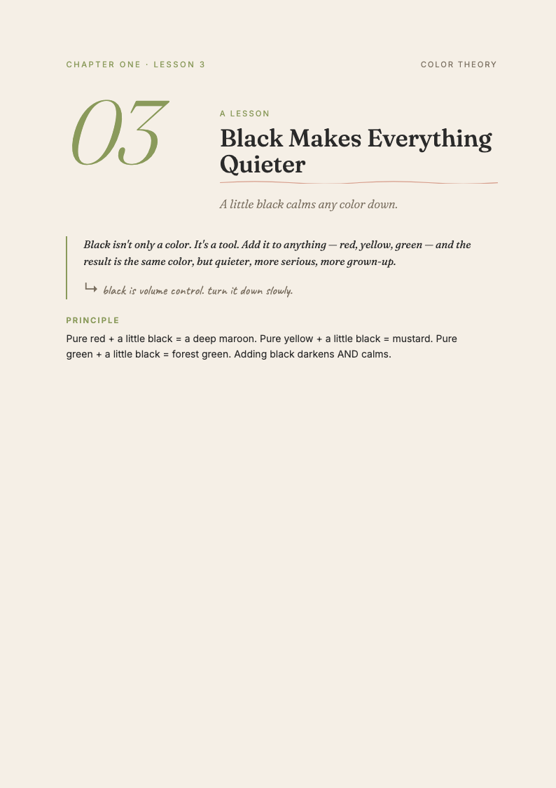 Color Theory for Kids — sample spread