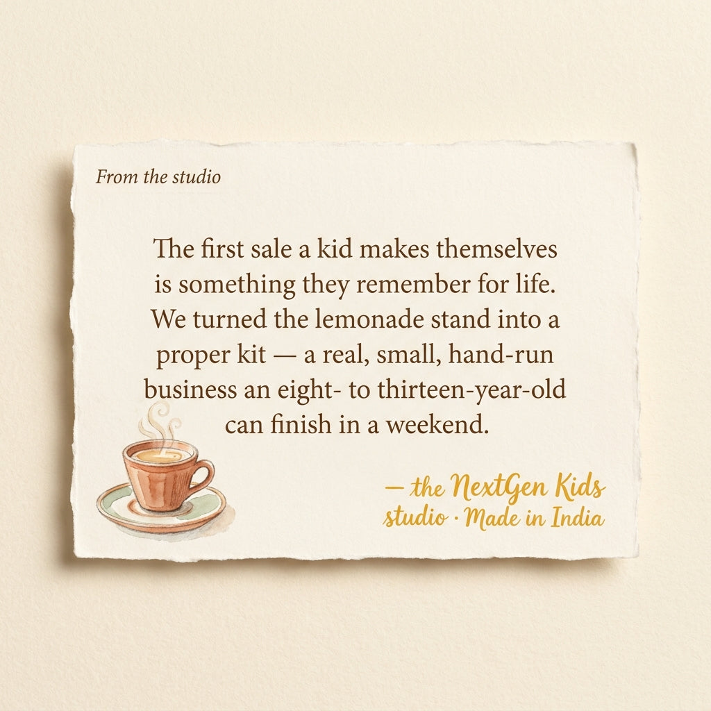 From the makers of My First Lemonade Stand — Run a Real Tiny Business for Ages 8–13 — a note from the founder