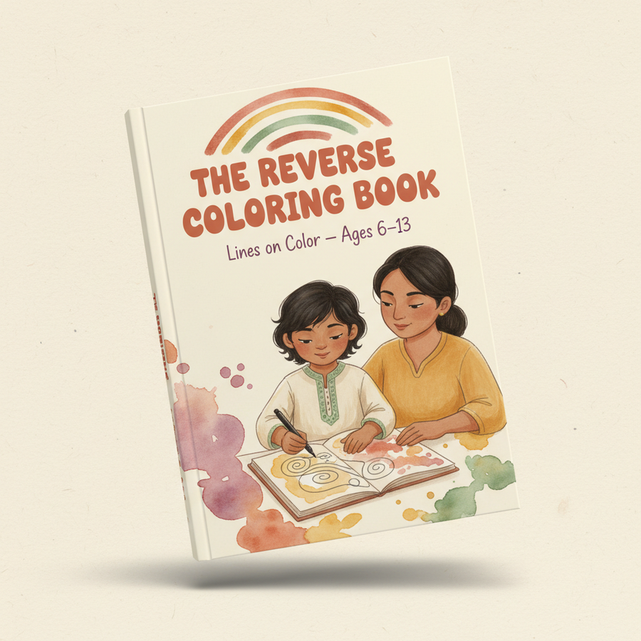 The Reverse Coloring Book — PDF cover mockup
