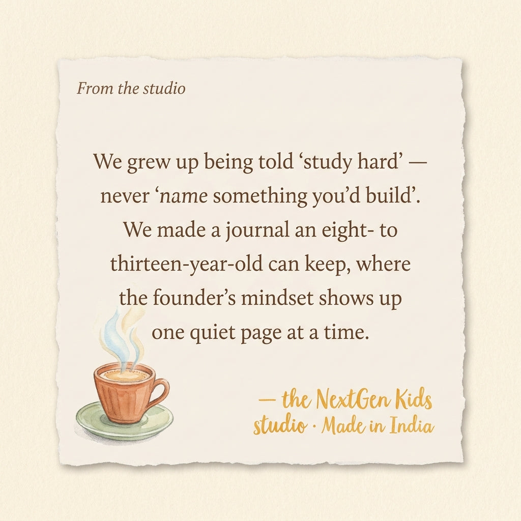From the makers of Kid CEO Journal — Think Like a Founder for Ages 8–13 — a note from the founder