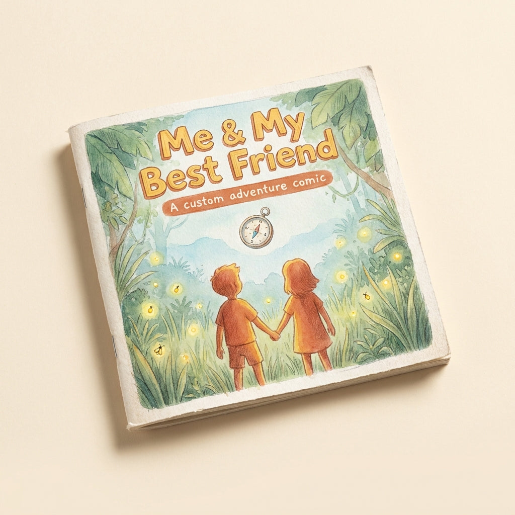 Me & My Best Friend — A custom adventure comic — paperback cover