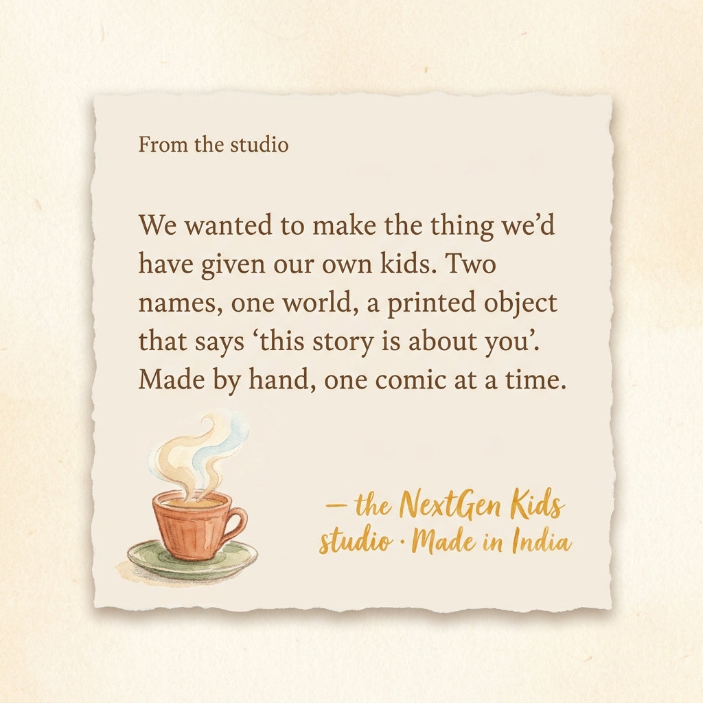 From the makers of Me & My Best Friend — A custom adventure comic — a note from the founder